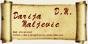 Darija Maljević vizit kartica
